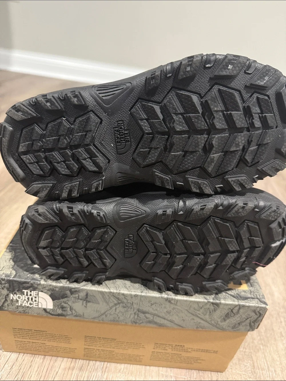 The North Face Gray and Pink Kids Snow Boots
